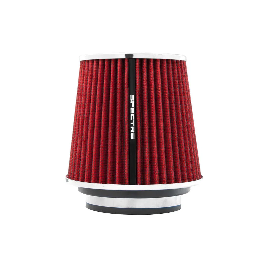 8132 – SPECTRE Air Filter, Red Pre-Oiled Cotton Fiber P4 Cone With Multi-Fit Base 4-3/4 Inch Top Outside Diameter X 6...